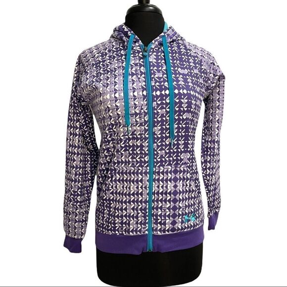 Under Armour Tops - 𝅺Under Armour Semi-Fitted Geometric Pattern Hoodie Sz XS